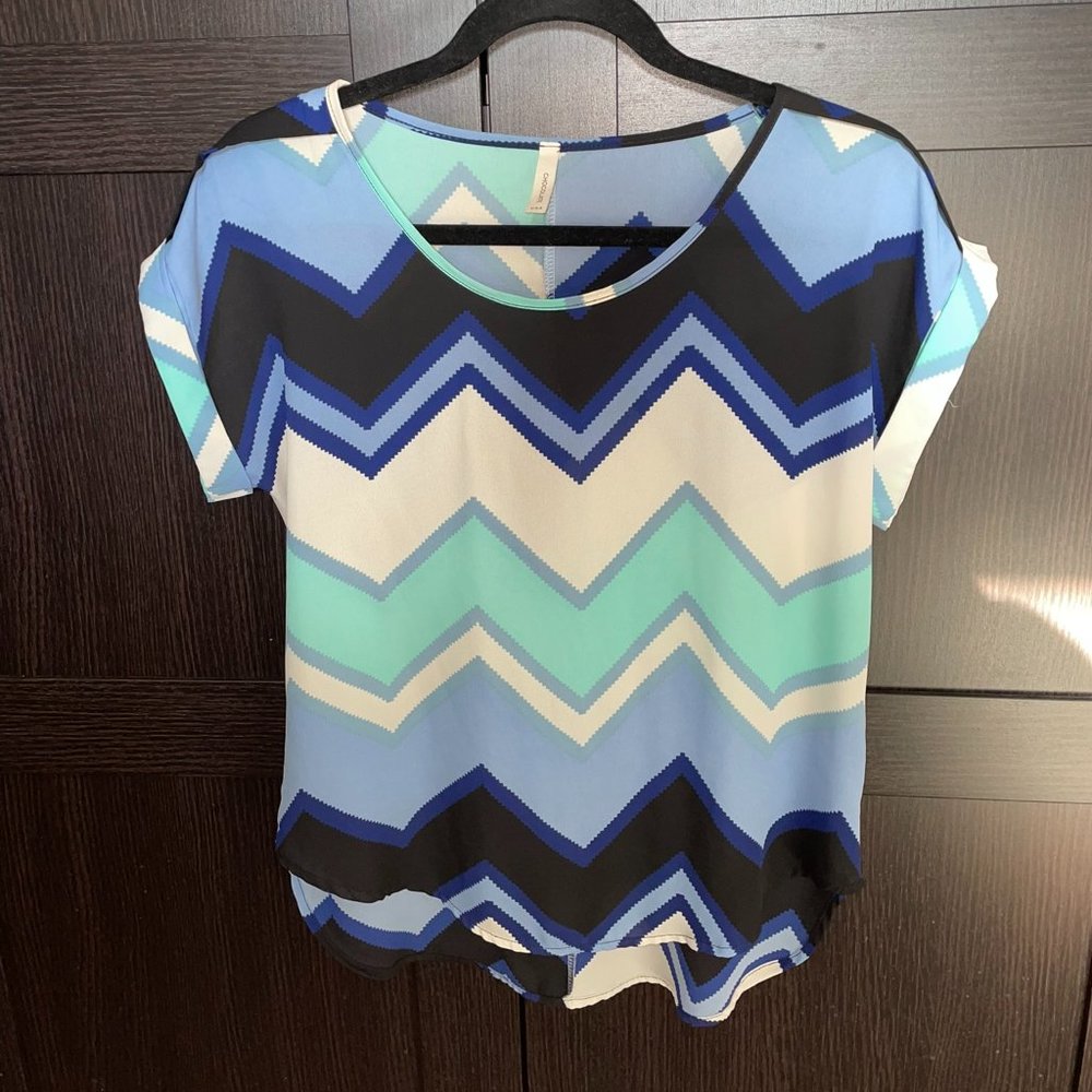 Size Small - Women's Multi-Colored Blouse